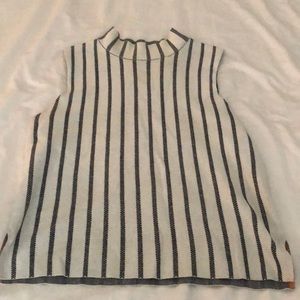 Anthropologie Sleeveless Mock Turtleneck Sweater size Large
